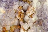 Purple Border Fluorite Crystals on Quartz - Qinglong Mine, China #146982-1